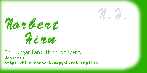 norbert hirn business card